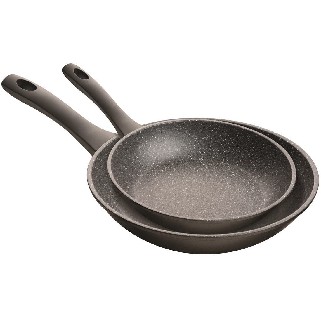 Lot de 2 poêles effet pierre 24 cm et 30 cm