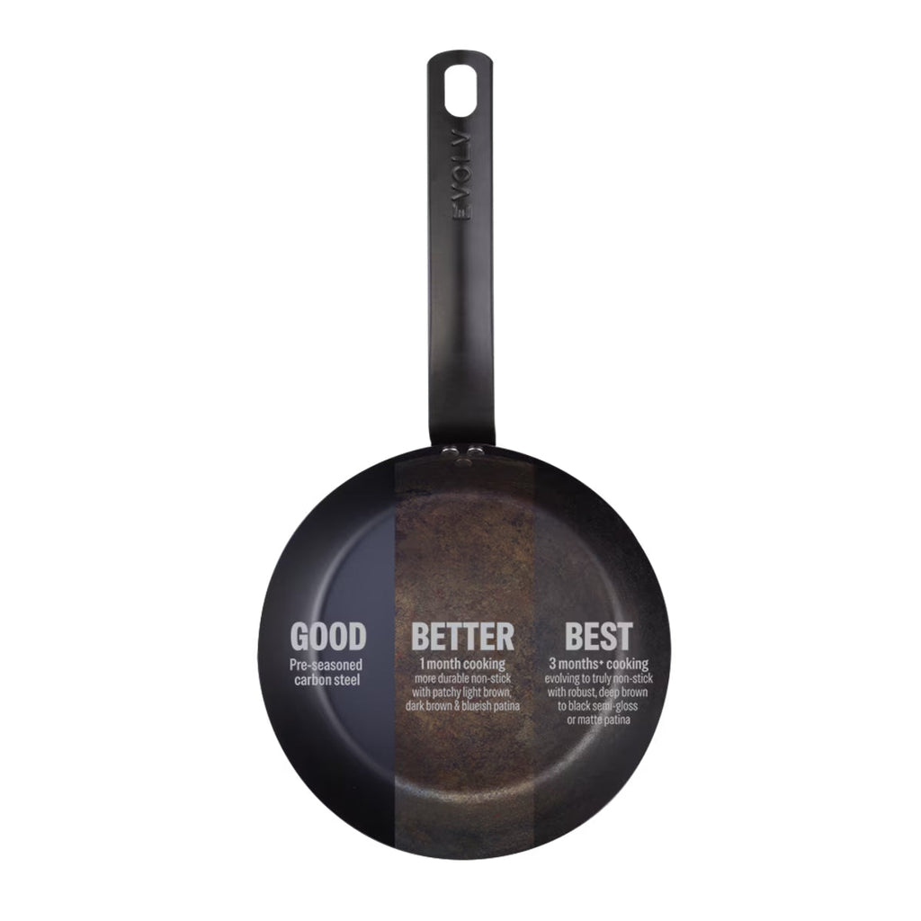 Poêle en acier au carbone pré-assaisonnée 24cm