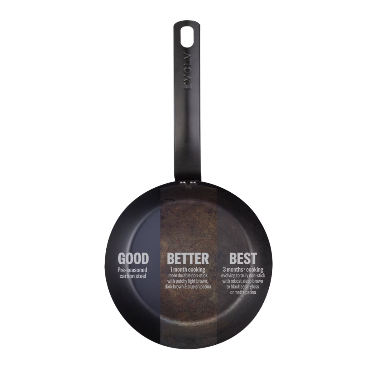 Poêle en acier au carbone pré-assaisonnée 24cm