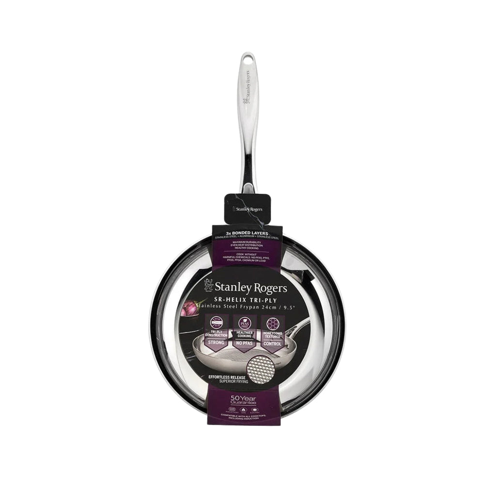 Poêle en acier inoxydable triple épaisseur 24 cm