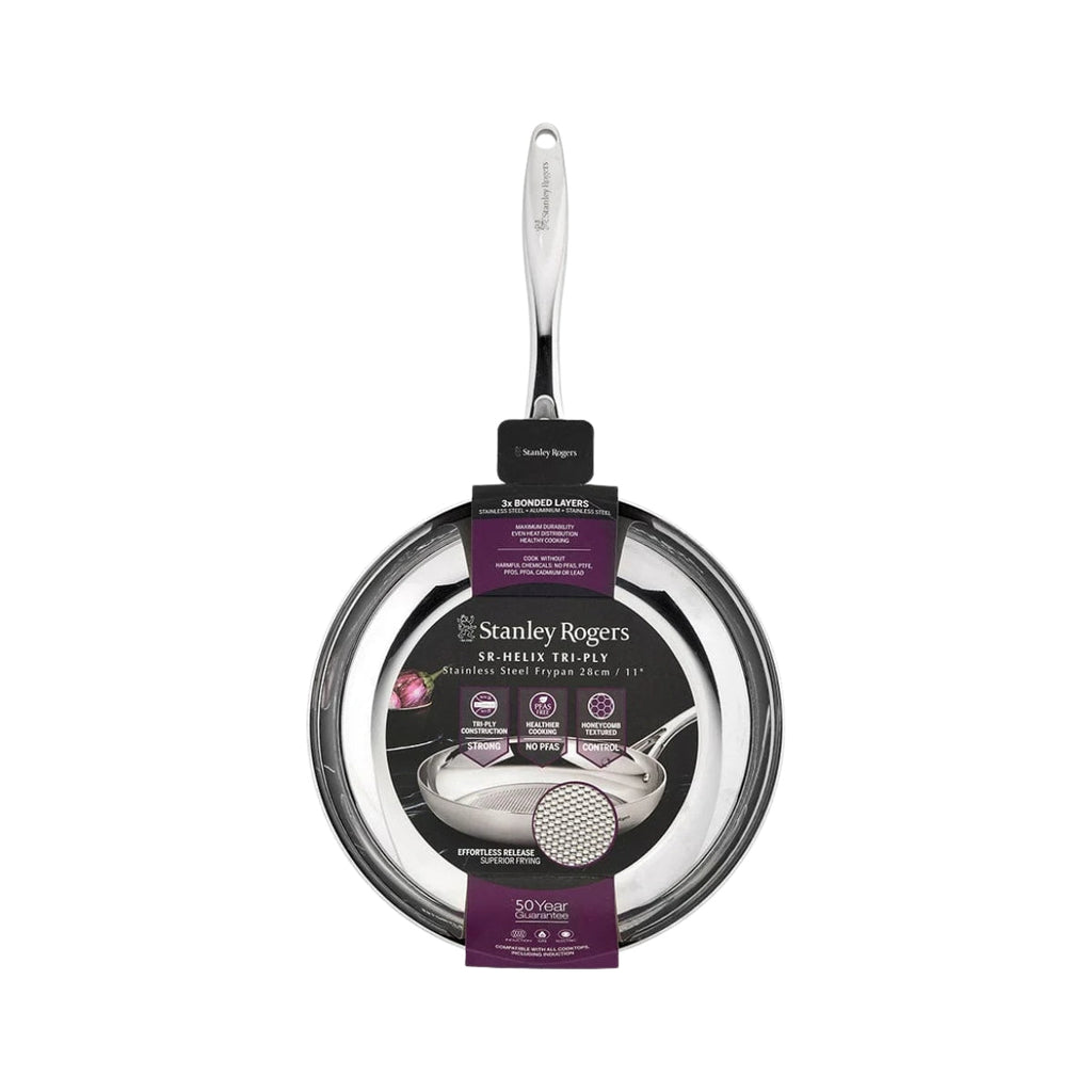 Poêle en acier inoxydable à triple couche 28cm