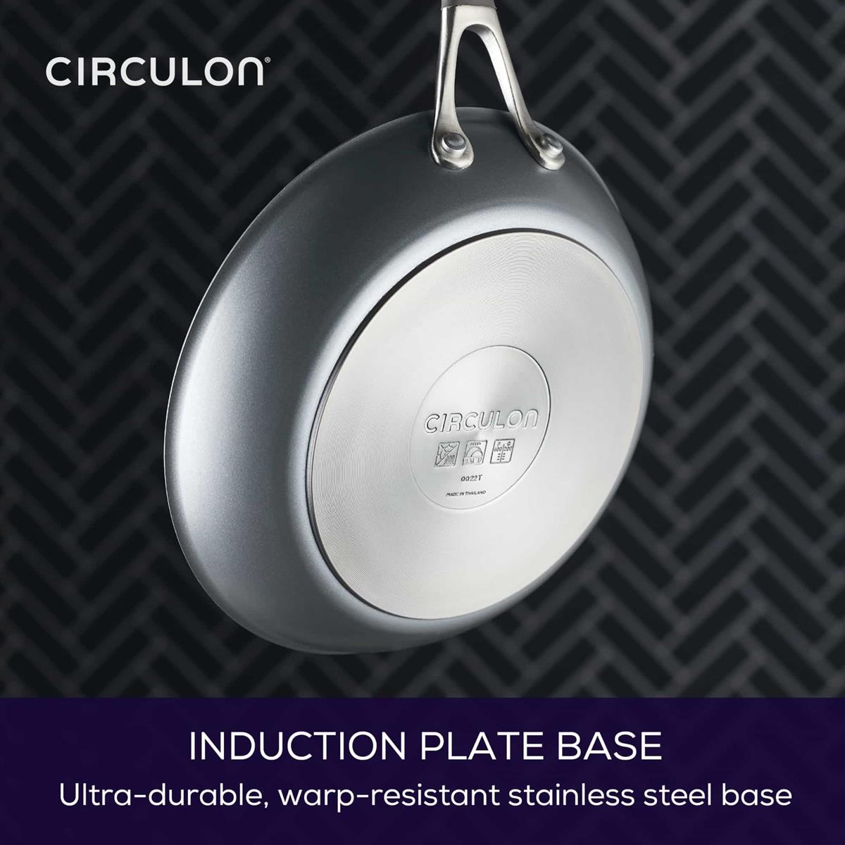 Lot de 2 poêles en aluminium anodisé 21,5 cm et 25,4 cm