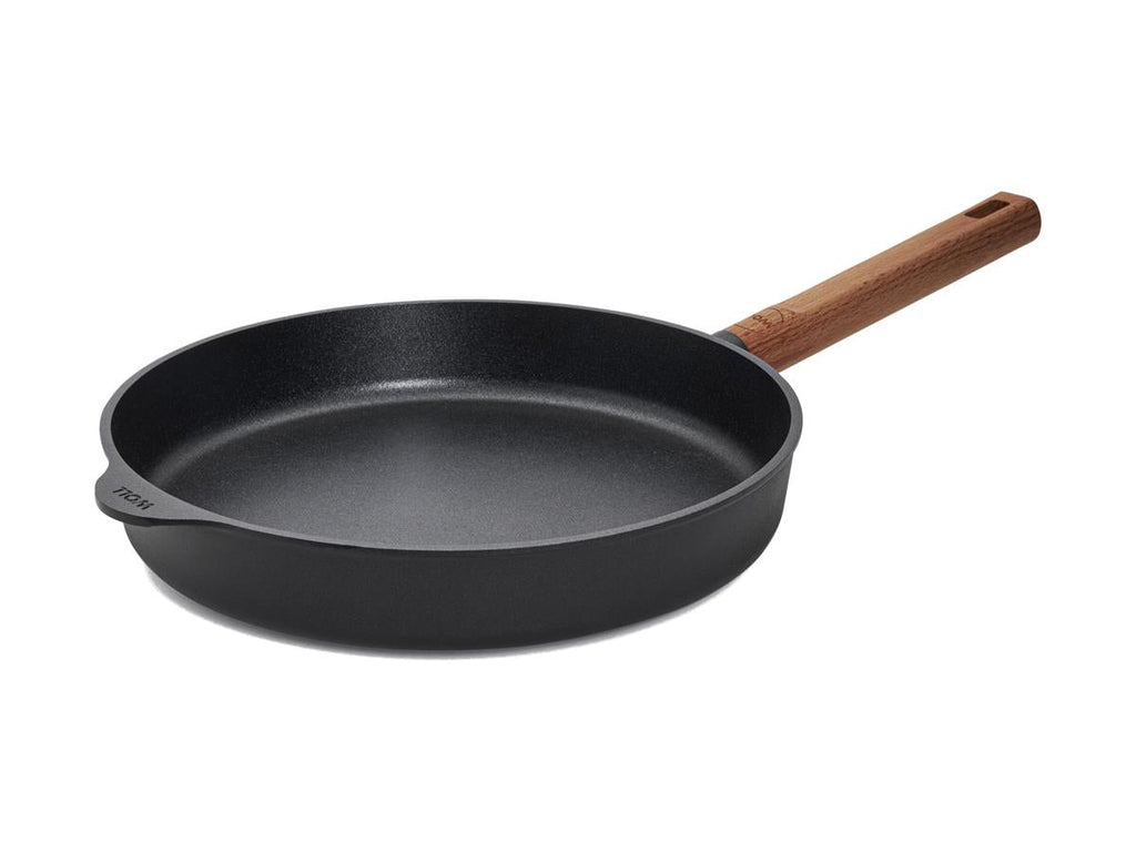 Poêle à frire, manche en bois, 28 cm