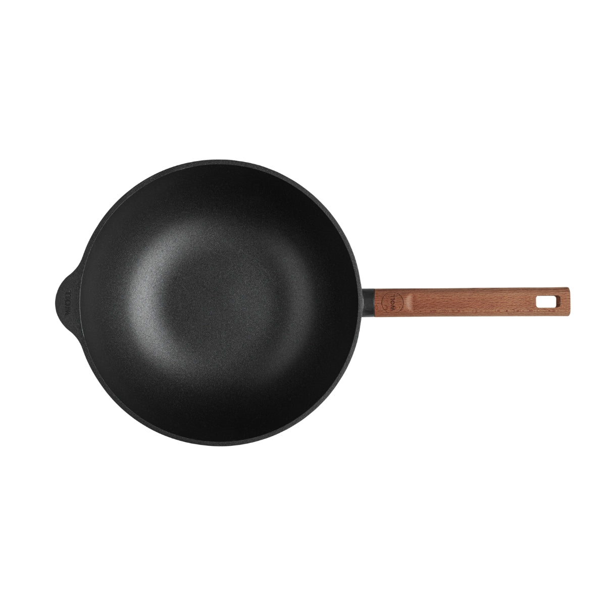 Wok 28cm avec manche en bois